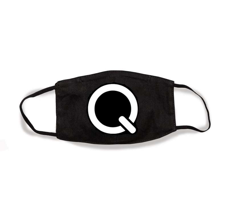 Qubo Face Mask Q Style Melnā Sejas 3-slāņu aizsargmaska ar gumijām mazgājama ar filtru  